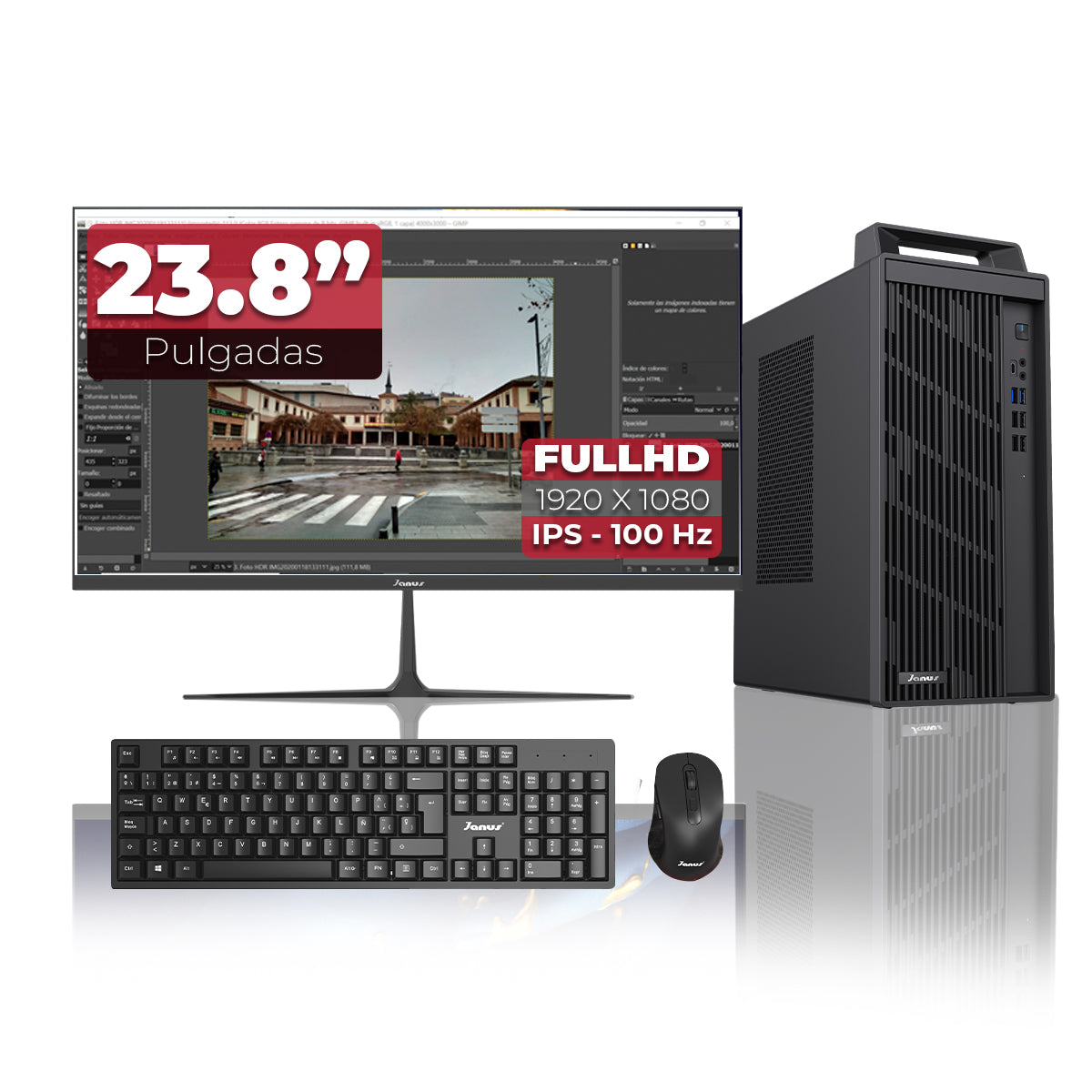 Computador De Escritorio Janus Intel Core I7 14700 Memoria Ram 32Gb Ddr5 Ssd 512Gb M.2   Board B760M-Cw    Fuente Janus 350W
