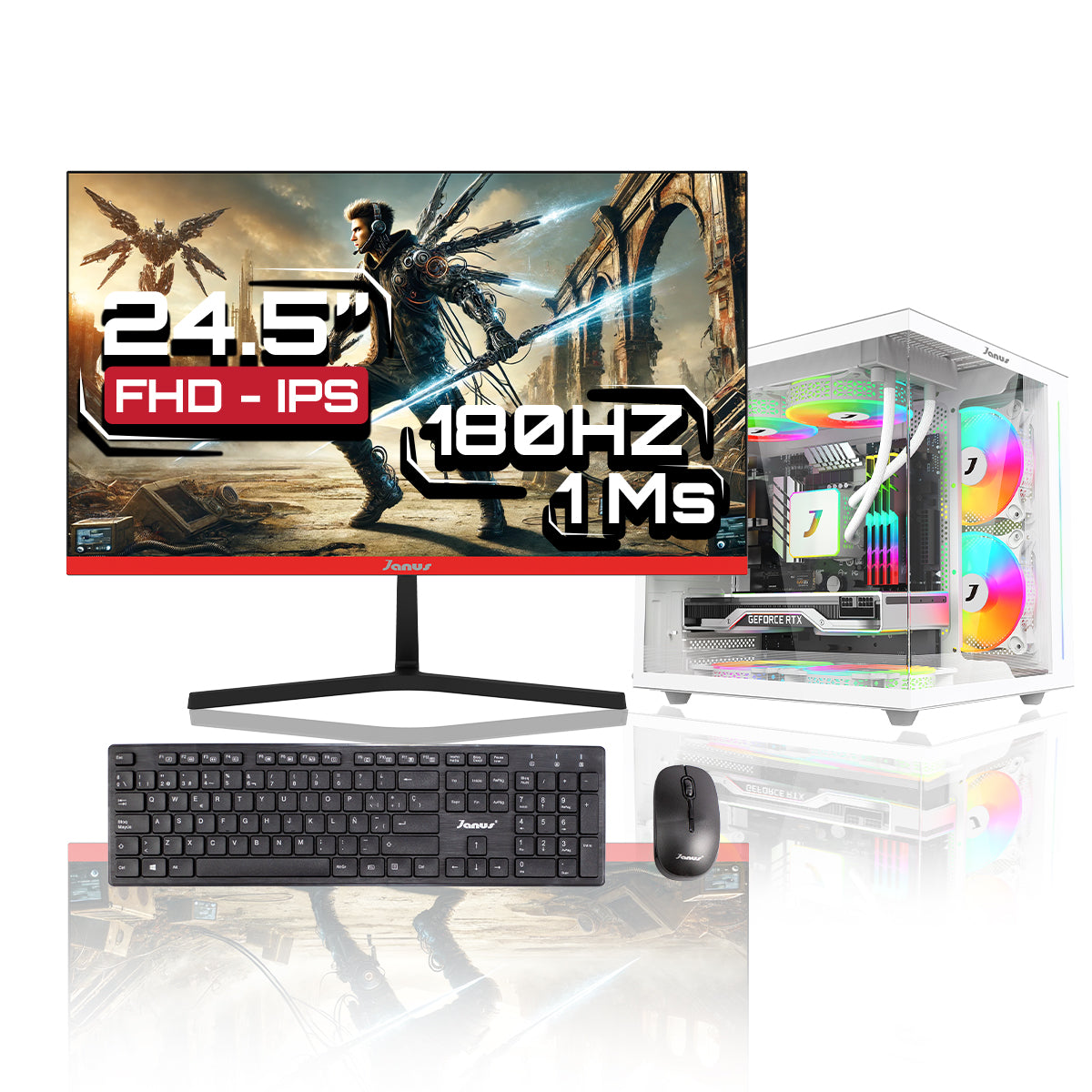 Computador Gamer Janus INTEL CORE I7 14700 MEMORIA RAM 16GB RGB DDR5 SSD 512GB M.2   Board B760M-C WIFI    FUENTE Janus 850W + 80 BRONZE