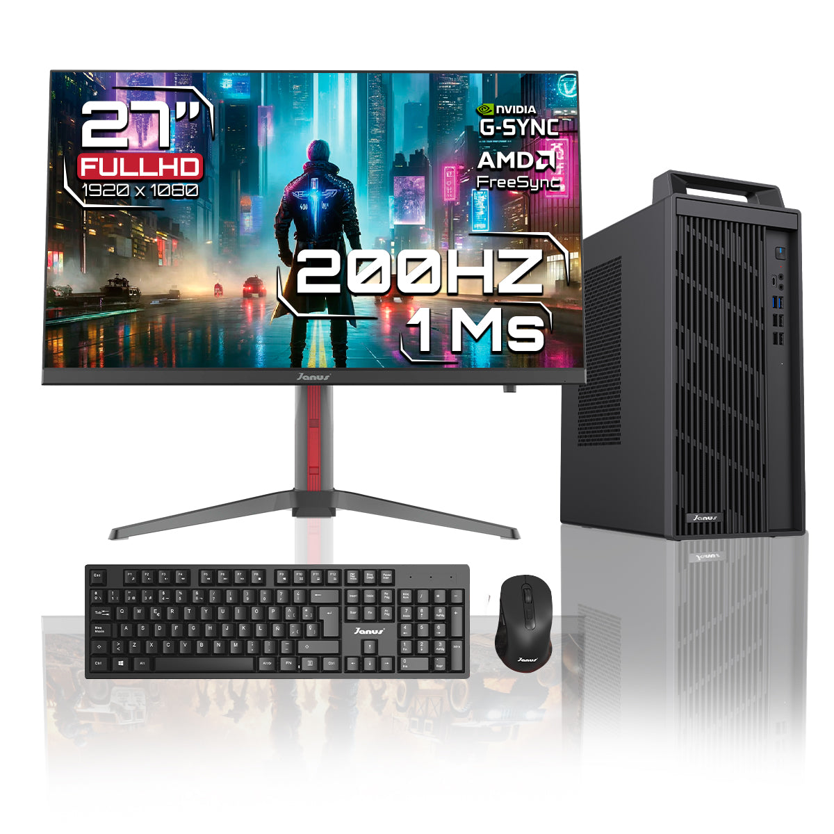 Computador De Escritorio Janus Intel Core I7 14700 Memoria Ram 32Gb Ddr5 Ssd 512Gb M.2   Board B760M-Cw    Fuente Janus 350W