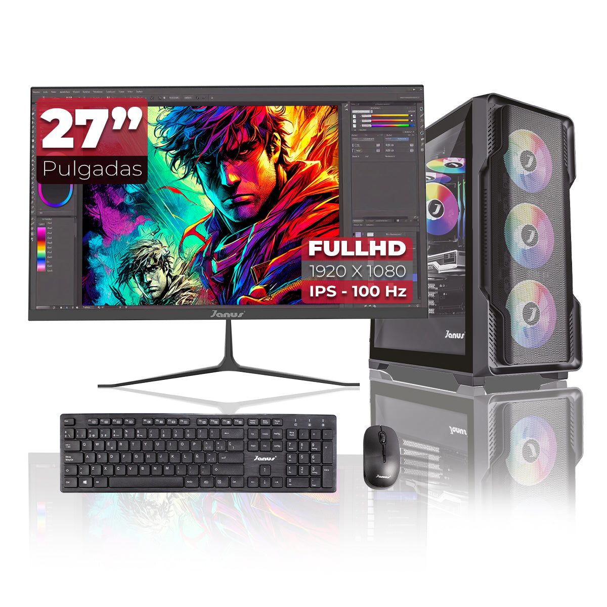 Computador Gamer Janus AMD RYZEN 7 5700G MEMORIA RAM 16GB SSD 1TB M.2   Board A520M    FUENTE Janus 650W 80 PLUS BRONZE