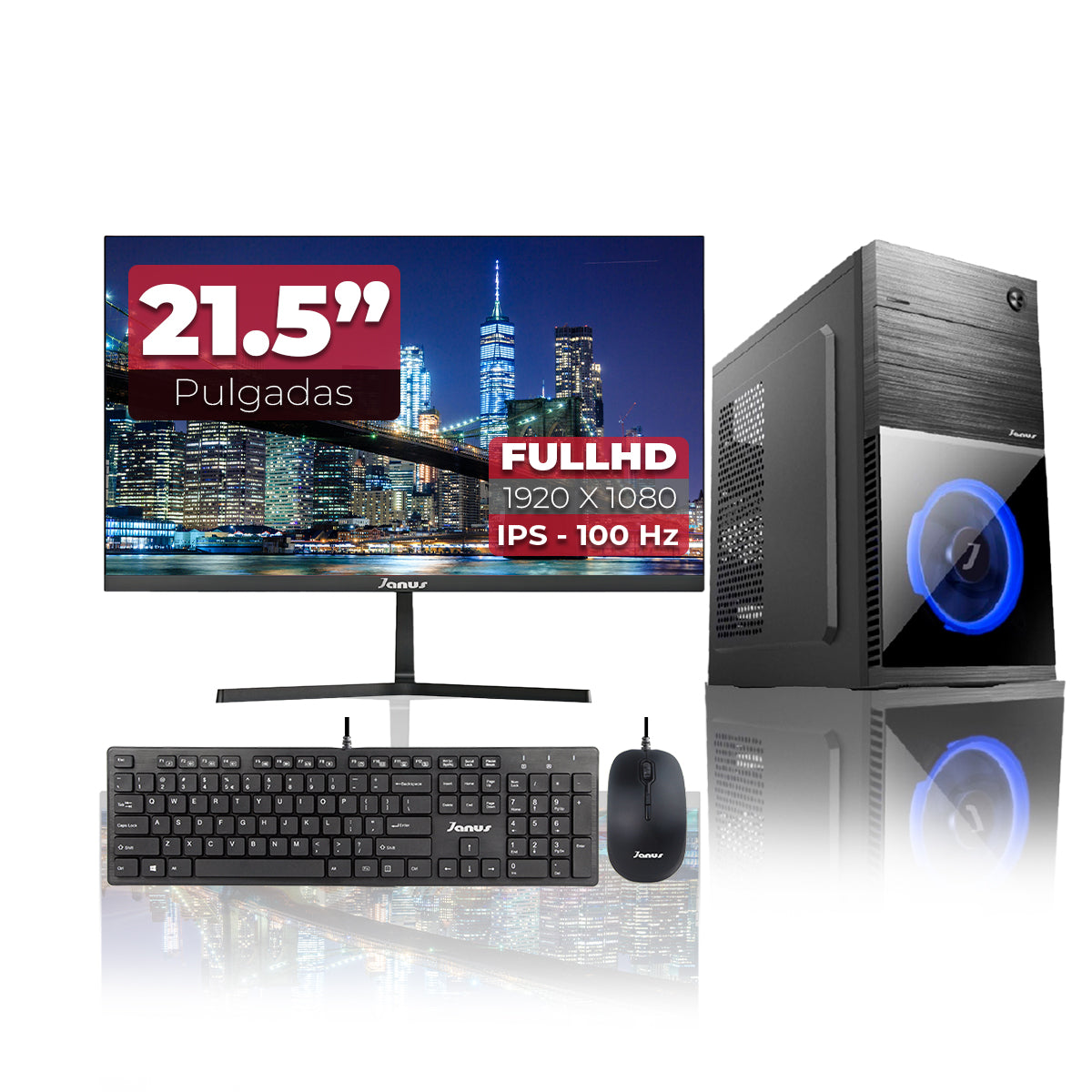 Computador De Escritorio Janus Intel Core I3 14100 Memoria Ram 16Gb Ssd 512Gb M.2   Board H610M    Fuente Janus 400W