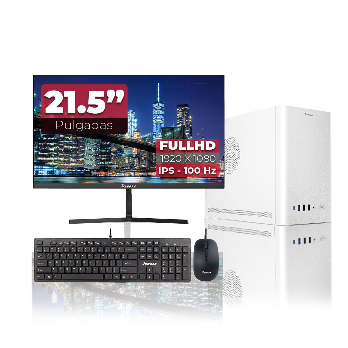 Computador De Escritorio Janus Amd Ryzen 5 5600Gt Memoria Ram 16Gb Ssd 1Tb M.2   Board A520M    Fuente Janus 300W