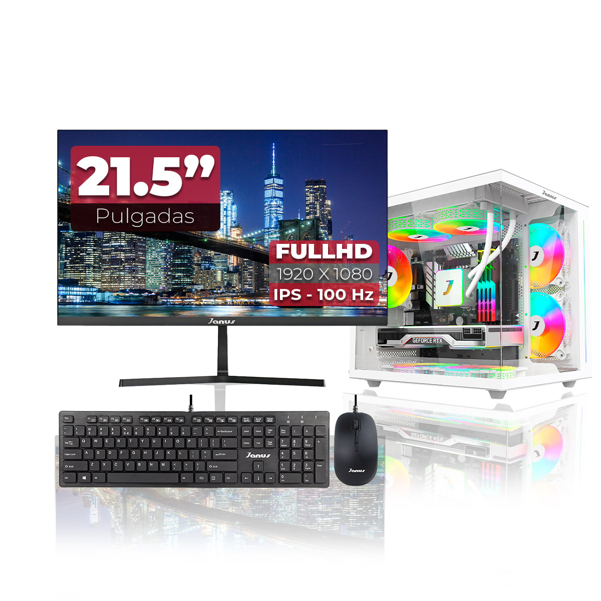 Computador Gamer Janus AMD RYZEN 5 5600GT MEMORIA RAM 32GB RGB SSD 512GB M.2   Board A520M    FUENTE Janus 650W 80 PLUS BRONZE