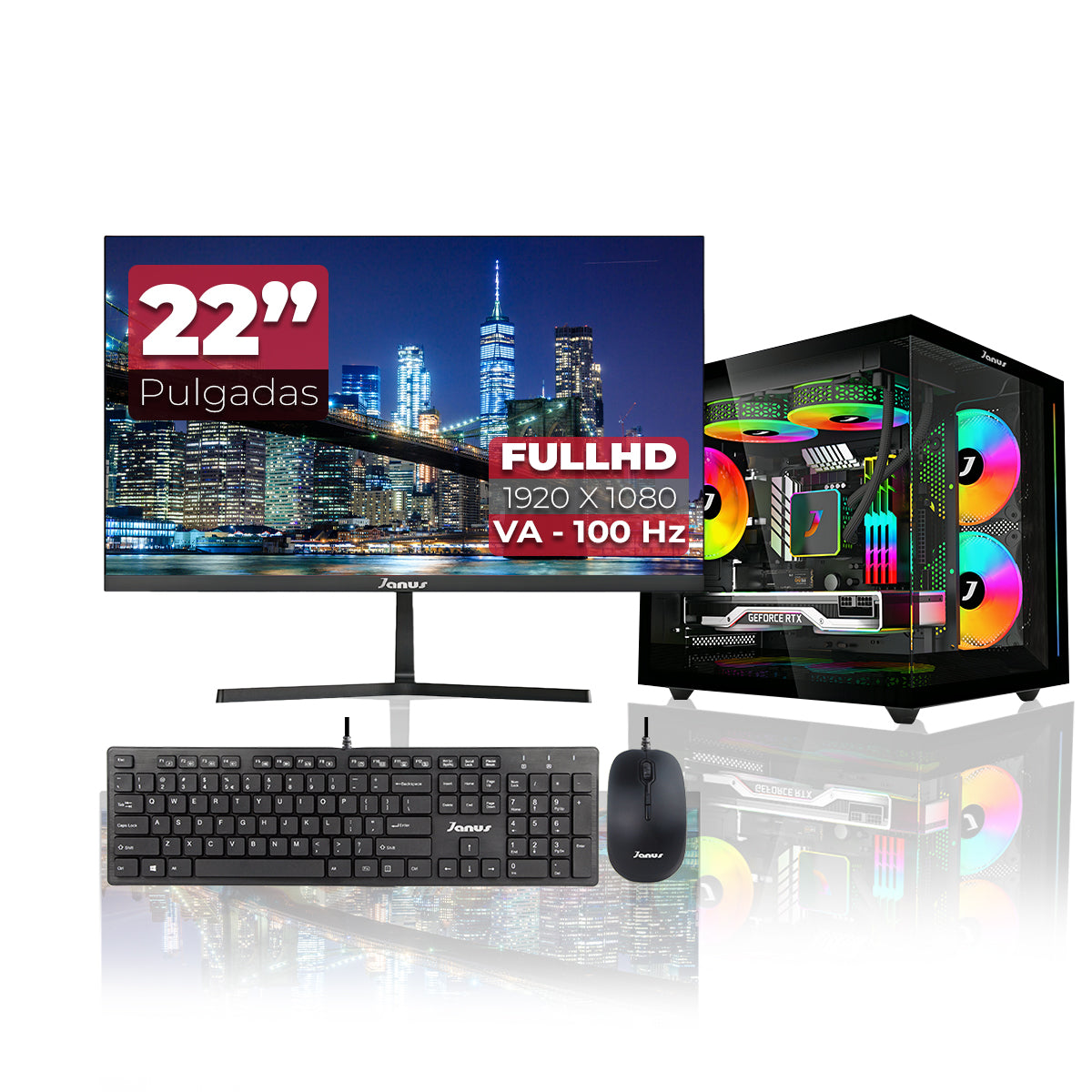 Computador Gamer Janus AMD RYZEN 5 5600GT MEMORIA RAM 16GB SSD 1TB M.2   Board A520M   FUENTE Janus 400W