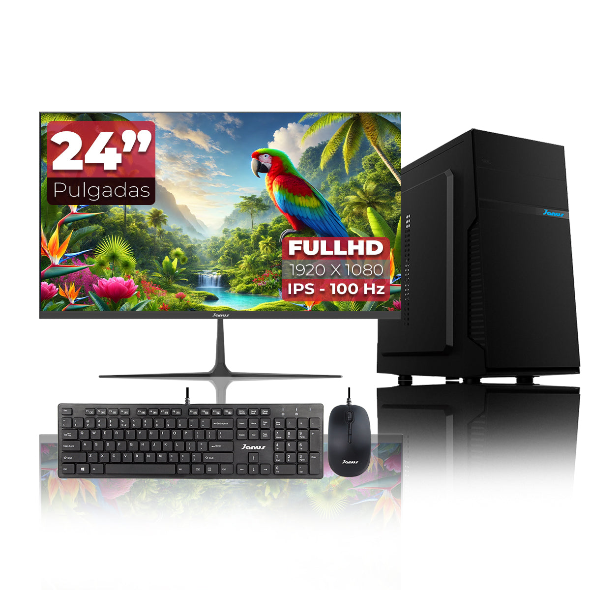 Computador De Escritorio Janus Amd Ryzen 5 4655G Memoria Ram 16Gb Ssd 512Gb M.2   Board A520M-A Pro    Fuente Janus 400W