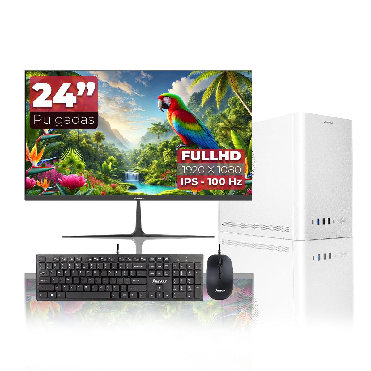 Computador De Escritorio Janus Amd Ryzen 5 5600Gt Memoria Ram 16Gb Ssd 1Tb M.2   Board A520M    Fuente Janus 300W