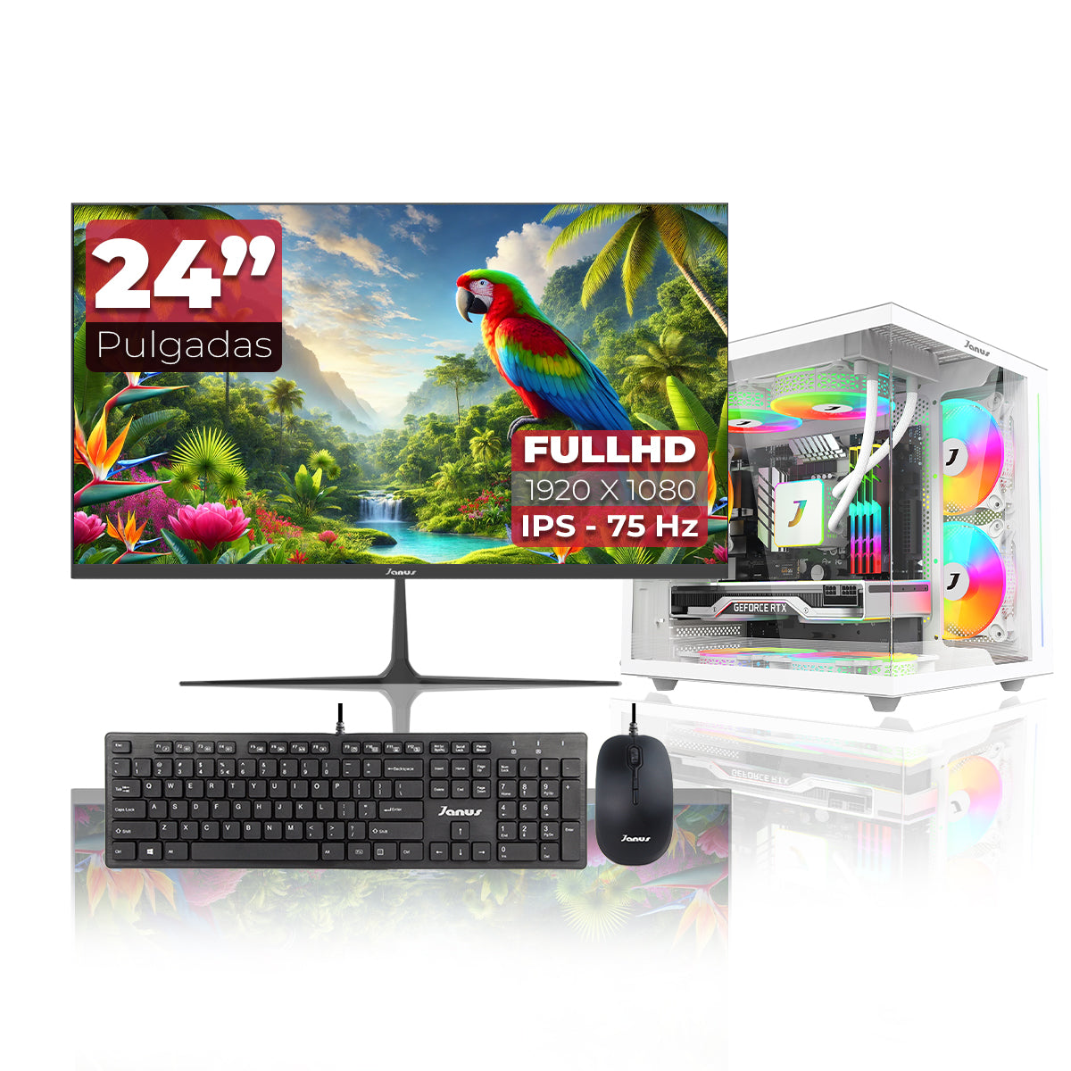 Computador Gamer Janus AMD RYZEN 5 5600GT MEMORIA RAM 32GB RGB SSD 512GB M.2   Board A520M    FUENTE Janus 650W 80 PLUS BRONZE