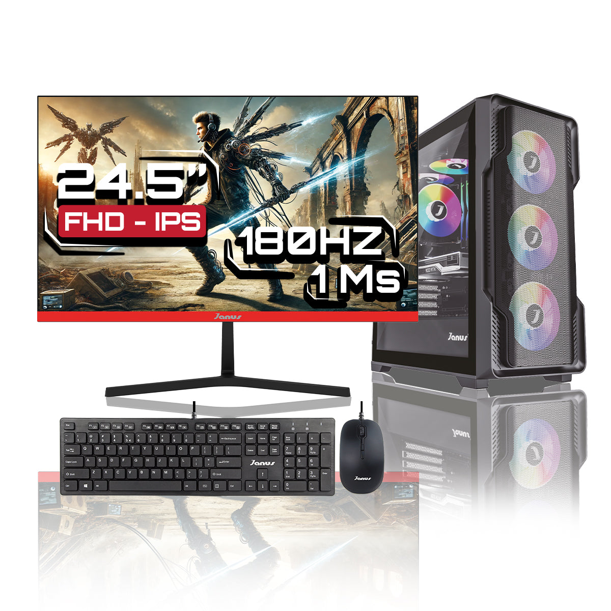 Computador Gamer Janus AMD RYZEN 5 8600G MEMORIA RAM 16GB RGB DDR5 SSD 512GB M.2   Board A520M    FUENTE Janus 350W