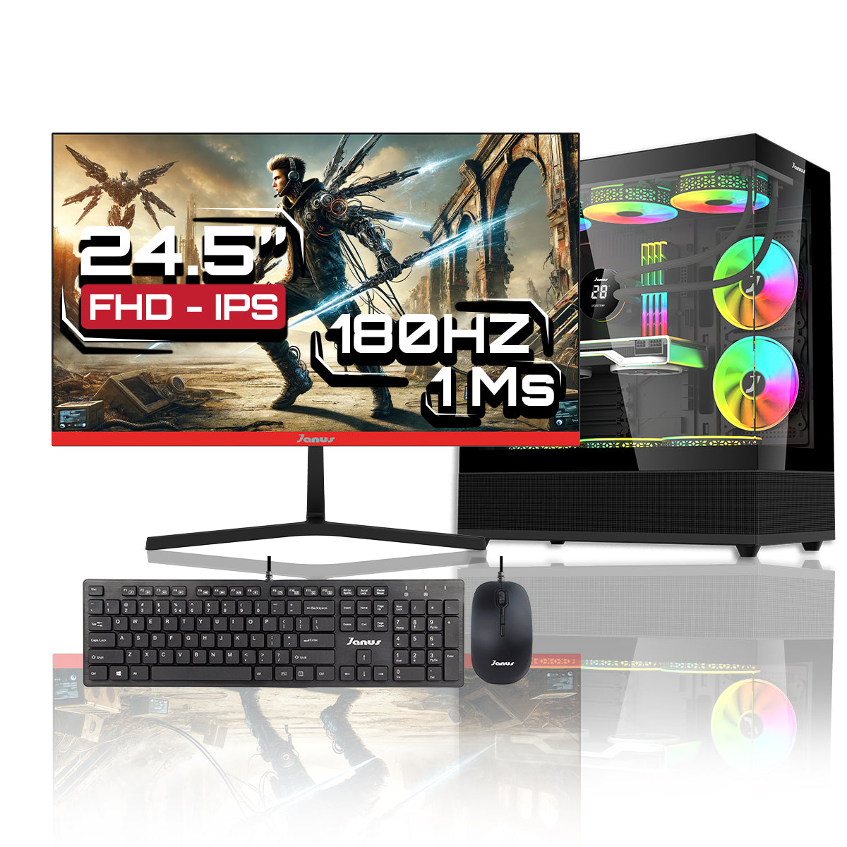 Computador Gamer Janus AMD RYZEN 5 8600G MEMORIA RAM 16GB DDR5 SSD 512GB M.2   Board A620M-HDV-M2   Disipador ARGB FUENTE Janus 400W
