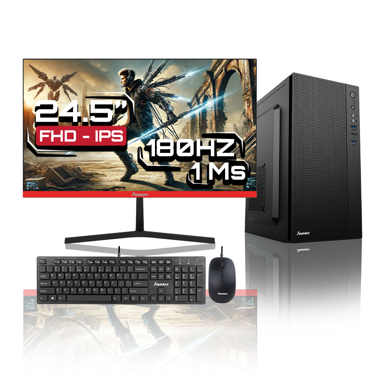 Computador de Escritorio Janus AMD RYZEN 5 4655G Memoria RAM 8GB SSD 512GB Sata   Board A520M    Fuente Janus 400W