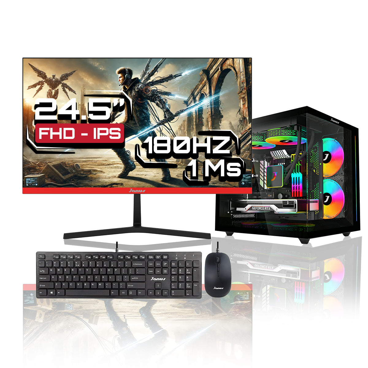 Computador Gamer Janus AMD RYZEN 5 5600GT MEMORIA RAM 16GB RGB SSD 512GB M.2  RTX 4060 Board A520M    FUENTE Janus 650W 80 PLUS BRONZE