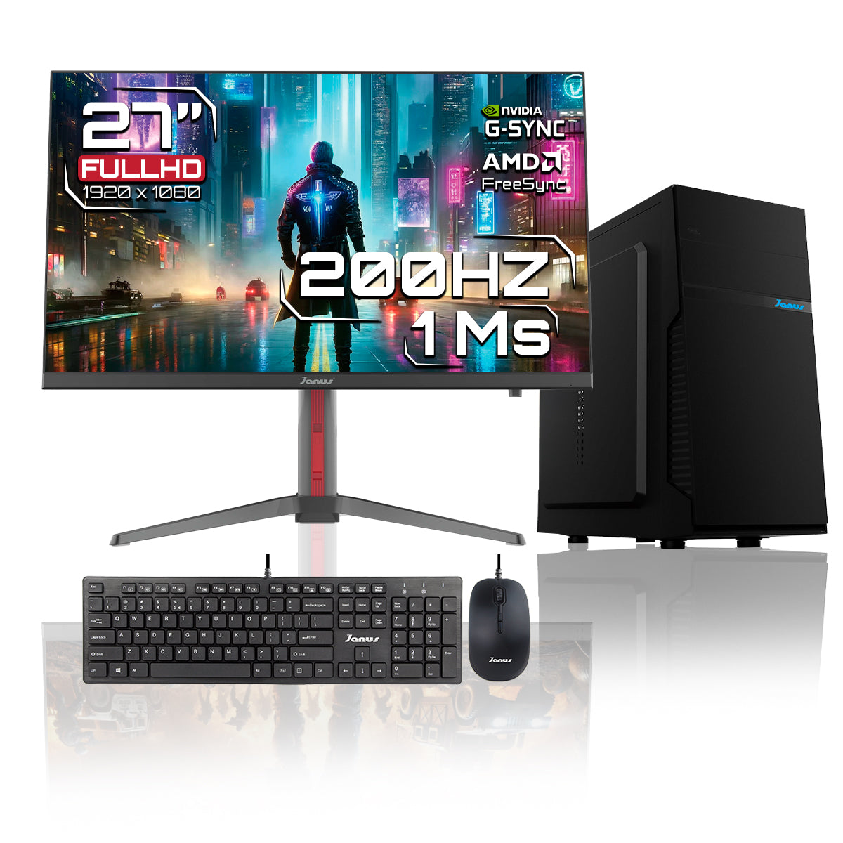 Computador De Escritorio Janus Amd Ryzen 5 4655G Memoria Ram 16Gb Ssd 512Gb M.2   Board A520M-A Pro    Fuente Janus 400W