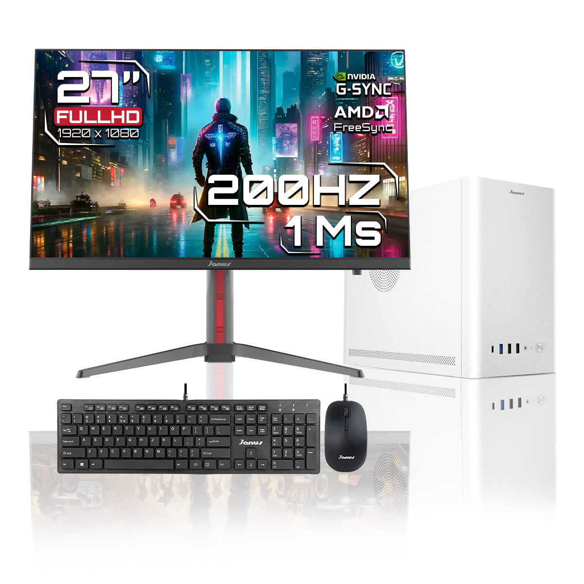 Computador De Escritorio Janus Amd Ryzen 5 5600Gt Memoria Ram 16Gb Ssd 1Tb M.2   Board A520M    Fuente Janus 300W