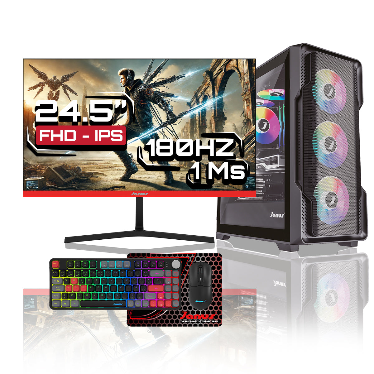 Computador Gamer Janus INTEL CORE I7 12700F MEMORIA RAM 16GB RGB DDR5 SSD 1TB M.2  RTX 3060 Board B760M-C WIFI   Disipador ARGB FUENTE Janus 650W 80 PLUS BRONZE