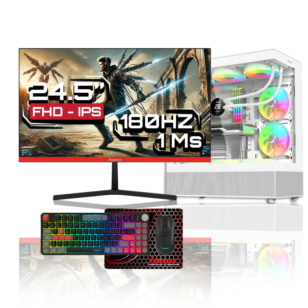 Computador Gamer Janus AMD RYZEN 5 8600G MEMORIA RAM 16GB RGB DDR5 SSD 512GB M.2   Board A620M-HDV-M2   Disipador ARGB FUENTE Janus 400W
